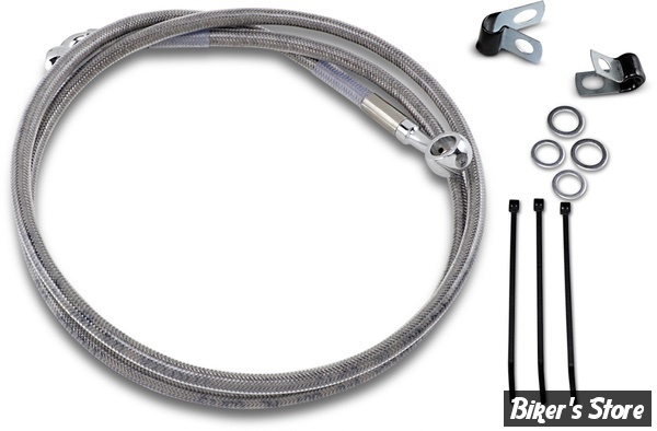 DURITE DE FREIN AVANT - DYNA 95/99 / FXR 88/94 XLH1200 88/03 - LONGUEUR : +4 " (117CM / 46") - OEM 45202-97 / B - INOX - 640113-4