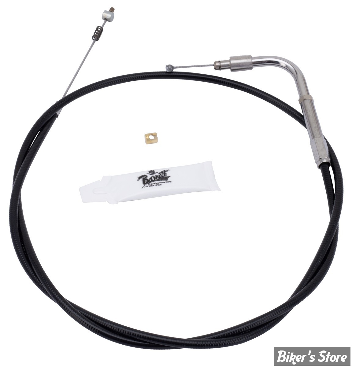 CABLE DE RETOUR POUR BIGTWIN & SPORTSTER 96UP - LONGUEUR : 99 CM - OEM 00000-00 - BARNETT - FINITION : NOIR