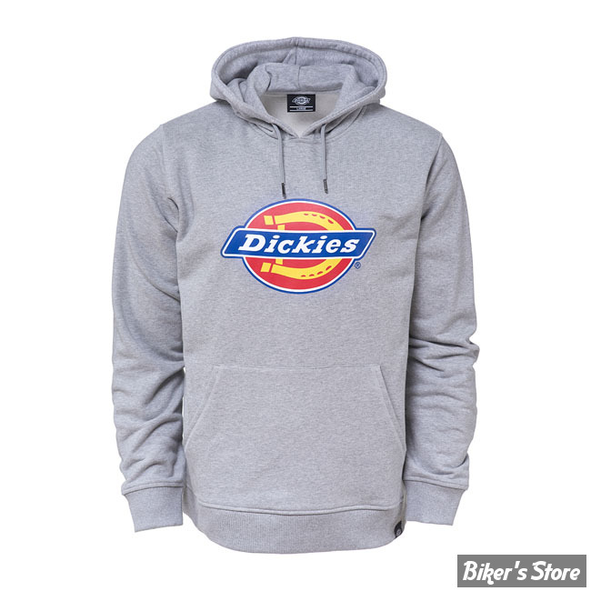 SWEAT SHIRT A CAPUCHE - DICKIES - ICON LOGO - GRIS CHINE - TAILLE XL