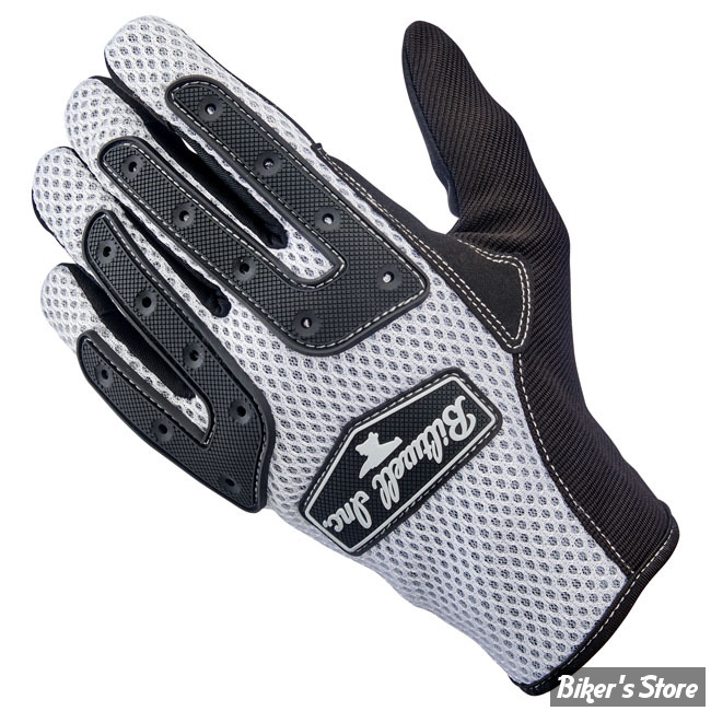 GANTS - BILTWELL -  Anza gloves - WHITE / BLACK - TAILLE : L