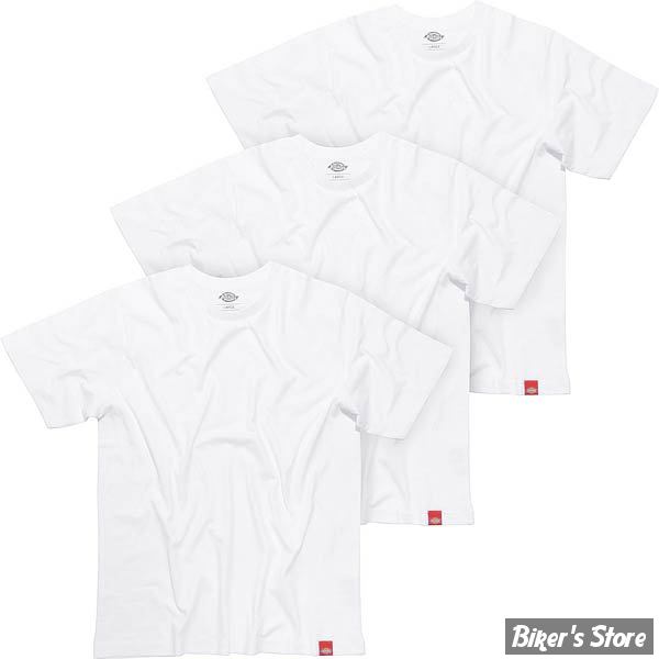 TEE-SHIRT - DICKIES - PACK DE 3 - BLANC - TAILLE S