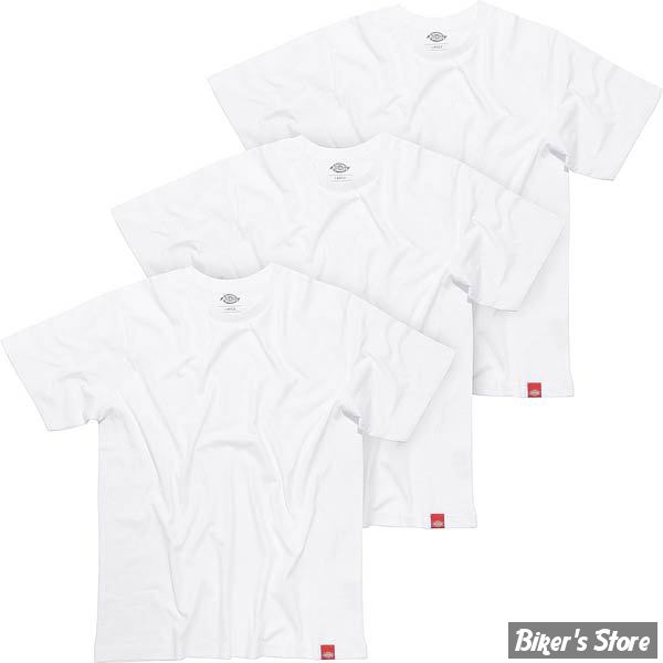 TEE-SHIRT - DICKIES - PACK DE 3 - BLANC - TAILLE L