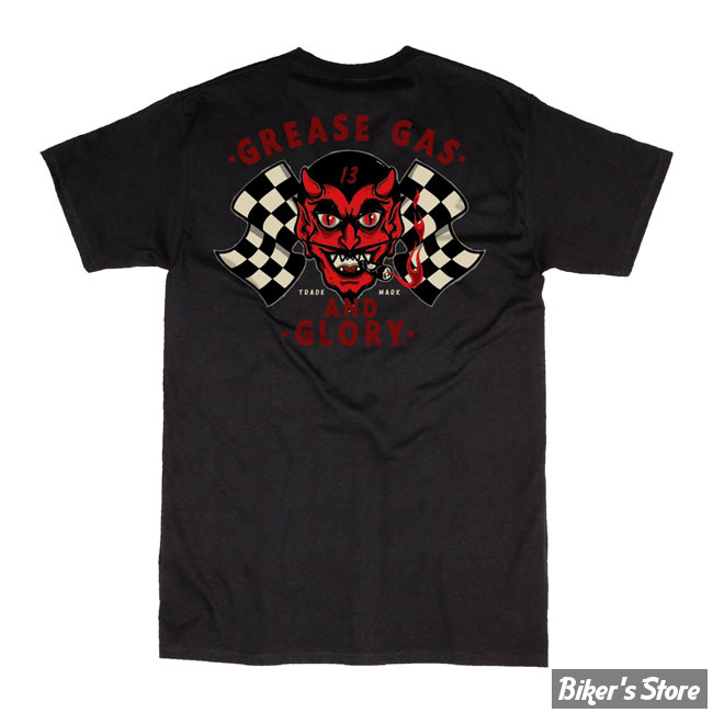 TEE-SHIRT - LUCKY 13 - GREASY DEVIL - NOIR - TAILLE M