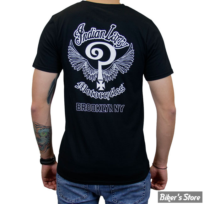 - TEE-SHIRT MANCHES COURTES -  INDIAN LARRY - John's t-shirt - COULEUR : NOIR - TAILLE : M