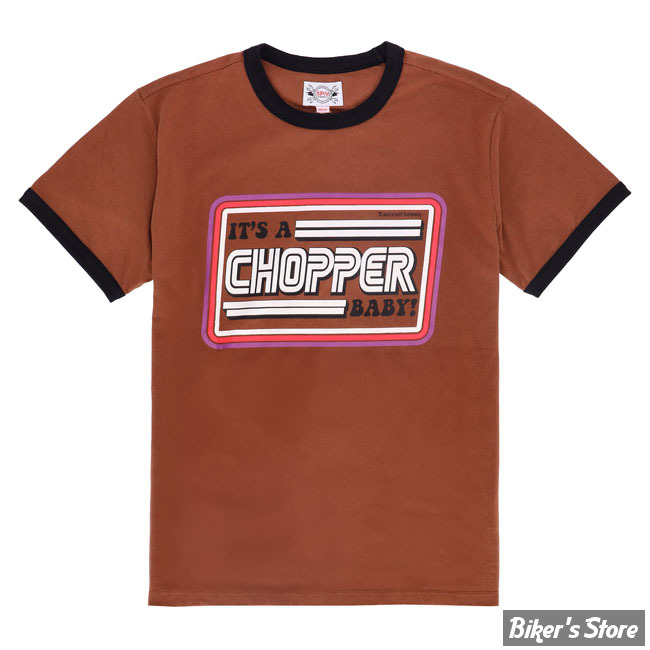 - TEE-SHIRT - 13 1/2 - It's a chopper baby - MARRON - TAILLE L