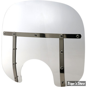 Pare brise détachable - MEMPHIS SHADES - Memphis Fats - DÉCOUPE DE PHARE DE 5"3/4 à 7" - Hauteur 13" / 33cm - Translucide - MEM3110