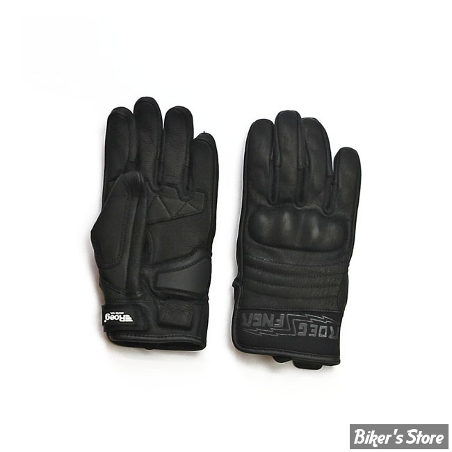 GANTS - ROEG - ALL LEATHER - FNGR - NOIR - TAILLE M