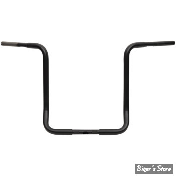 GUIDON DRAG SPECIALTIES - 1 1/4" BUFFALO - TOURING 08UP TWB - FLHT/FLHX - APEHANGER - HAUTEUR : 17" - NOIR MAT
