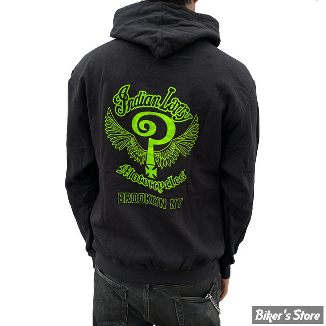 - SWEAT SHIRT A CAPUCHE - INDIAN LARRY - Slime logo hoodie - TAILLE XL