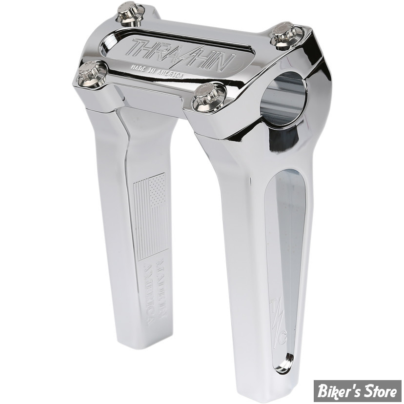 RISERS - THRASHIN SUPPLY COMPANY - DROIT - HAUTEUR 6" - CHROME - TSC