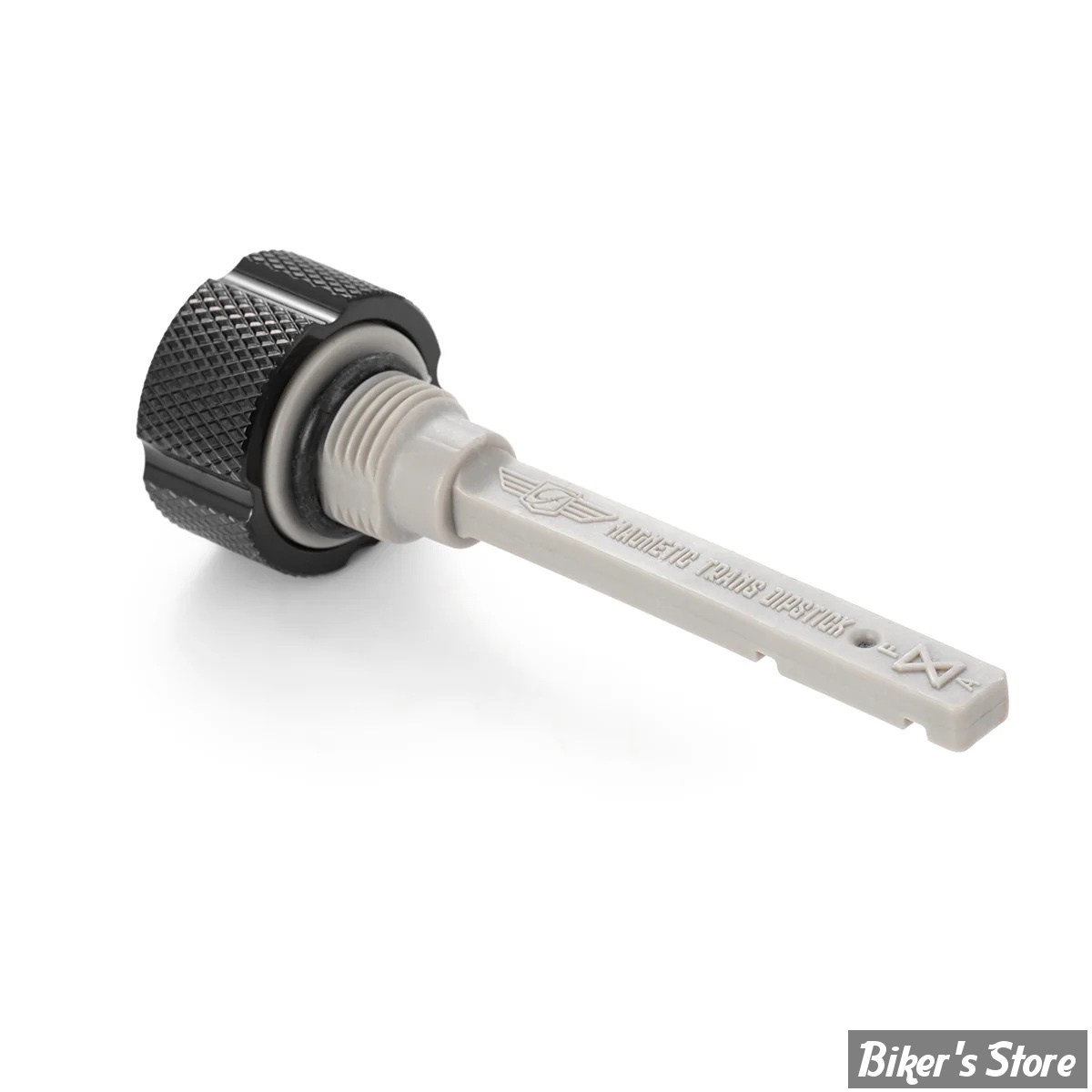 DOC A / PIÈCE N° 56 - JAUGE D'HUILE - OEM 37065-06 / 62700291 - FIGURATI DESIGN - INOX - FINITION : NOIR CRÊNELÉ - FD01-MAGTD-KN-BLK