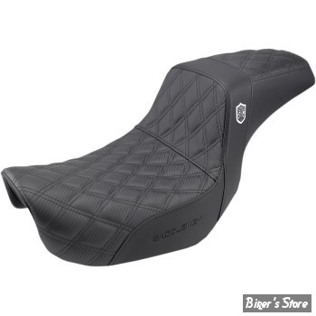 -  SELLE SADDLEMAN - DYNA 06/17 - SEAT PRO SERIE SDC - DOUBLE DIAMOND - NOIR CARBONE / COUTURES NOIRES - SC80604D0
