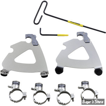 TETE DE FOURCHE - MEMPHIS SHADES - ROAD WARRIOR FAIRING - SPORTSTER 1200C 2011/2019  - POLI - MEK2064