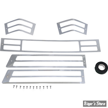MOULURES DE TOURBOX - PARTS UNLIMITED - HONDA GOLDWING 1500 - Tourbox Light Grille Set - CHROME - 45-8917-BC9