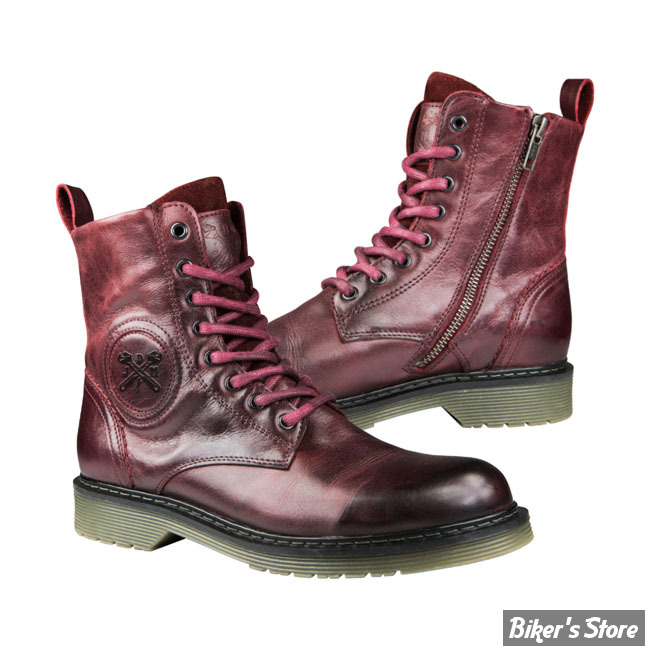 BOTTINES - JOHN DOE MOTORCYCLE - RIDING BOOTS SIXTY - BORDEAUX - POINTURE 36