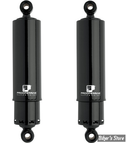AMORTISSEURS - 12" / 30.48CM - PROGRESSIVE SUSPENSION - SERIE 412 - STANDARD - DYNA - NOIR - AVEC CACHES- 412-4036B-974317