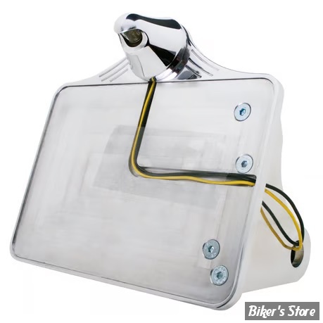 PLAQUE LATERALE - 200 X 200 - SOFTAIL 1984/2007 - CPV -  AVEC FEU NIPPLE LED - NOIR -  0291B