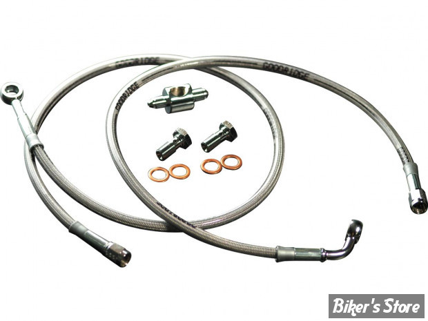 -  DURITE DE FREIN ARRIÈRE - SOFTAIL FLST 84/99 - LONGUEUR : +000 - OEM 40957-87C / 40957-87 - GOODRIDGE - INOX - HDT8217-A/CL
