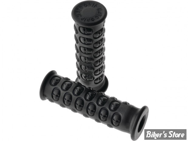 POIGNEES CAOUTCHOUC - ∅ 1" / 25,40MM - MOTO GRIP - DEATH - NOIR