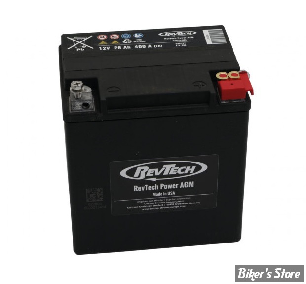 BATTERIE - 66010-97 A/B/C / 66000066A / 66000212B - REVTECH - ETX30L - AGM . 12V / 26AH / 400CCA / 
