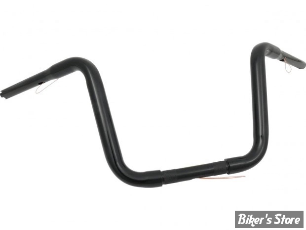 GUIDON 32MM SUR RISERS 25.40MM / GUIDON APEHANGER - HAUTEUR : 28.00CM / 11" - SANTEE - HAUTEUR : 11" - PERCE - FINITION : NOIR