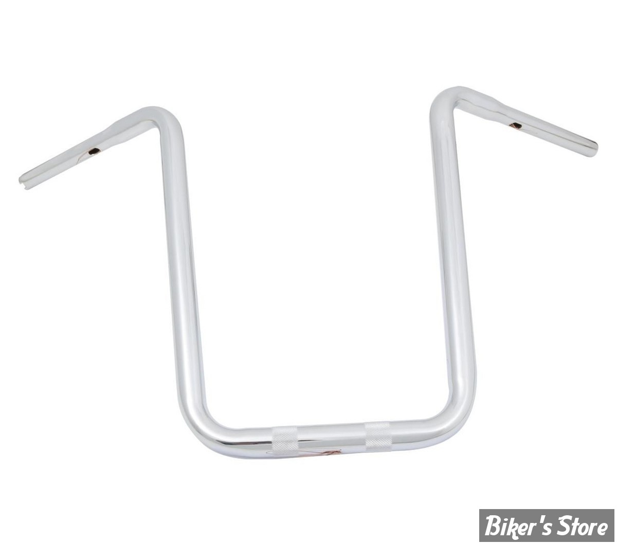 GUIDON 32MM SUR RISERS 32MM / GUIDON APEHANGER - HAUTEUR : 48.00CM / 19" - SANTEE -  CHROME