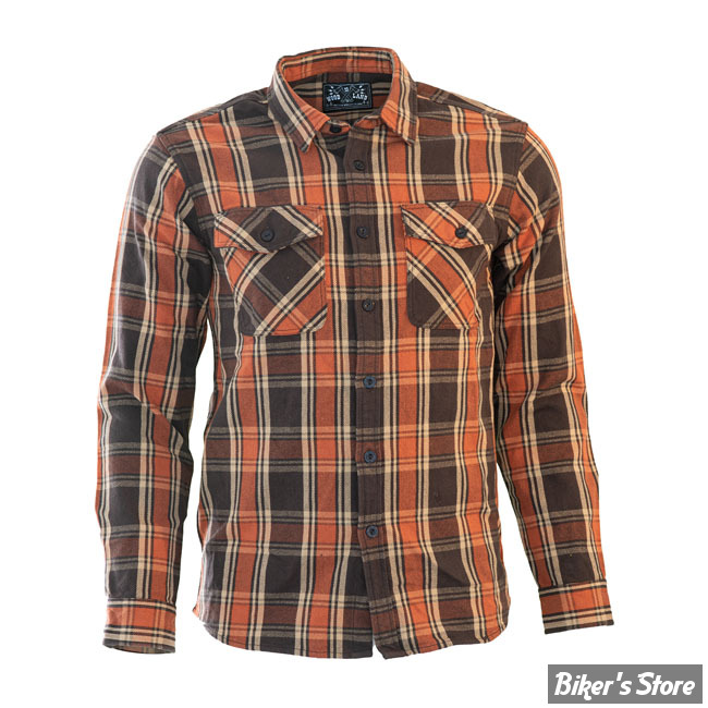 CHEMISE MANCHES LONGUES - 13 1/2 - WOODLAND - MARRON - TAILLE L