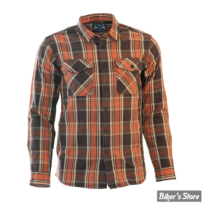 CHEMISE MANCHES LONGUES - 13 1/2 - WOODLAND - MARRON - TAILLE 2XL