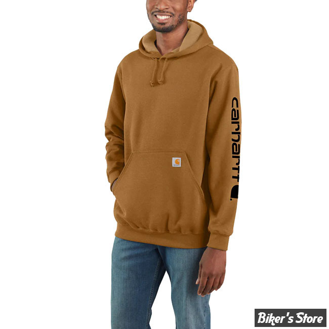 - SWEAT SHIRT A CAPUCHE - CARHARTT - SLEEVE - COULEUR : MARRON / BROWN - TAILLE XXL
