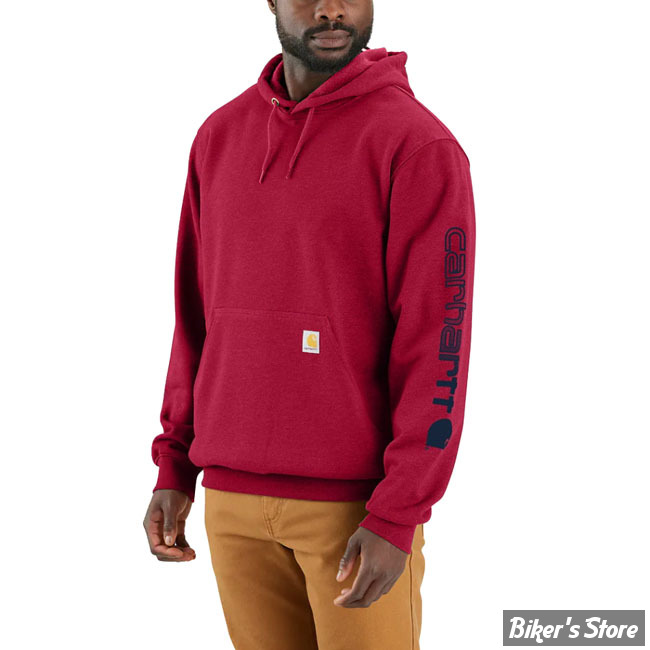 - SWEAT SHIRT A CAPUCHE - CARHARTT - SLEEVE - COULEUR : ROUGE - TAILLE S