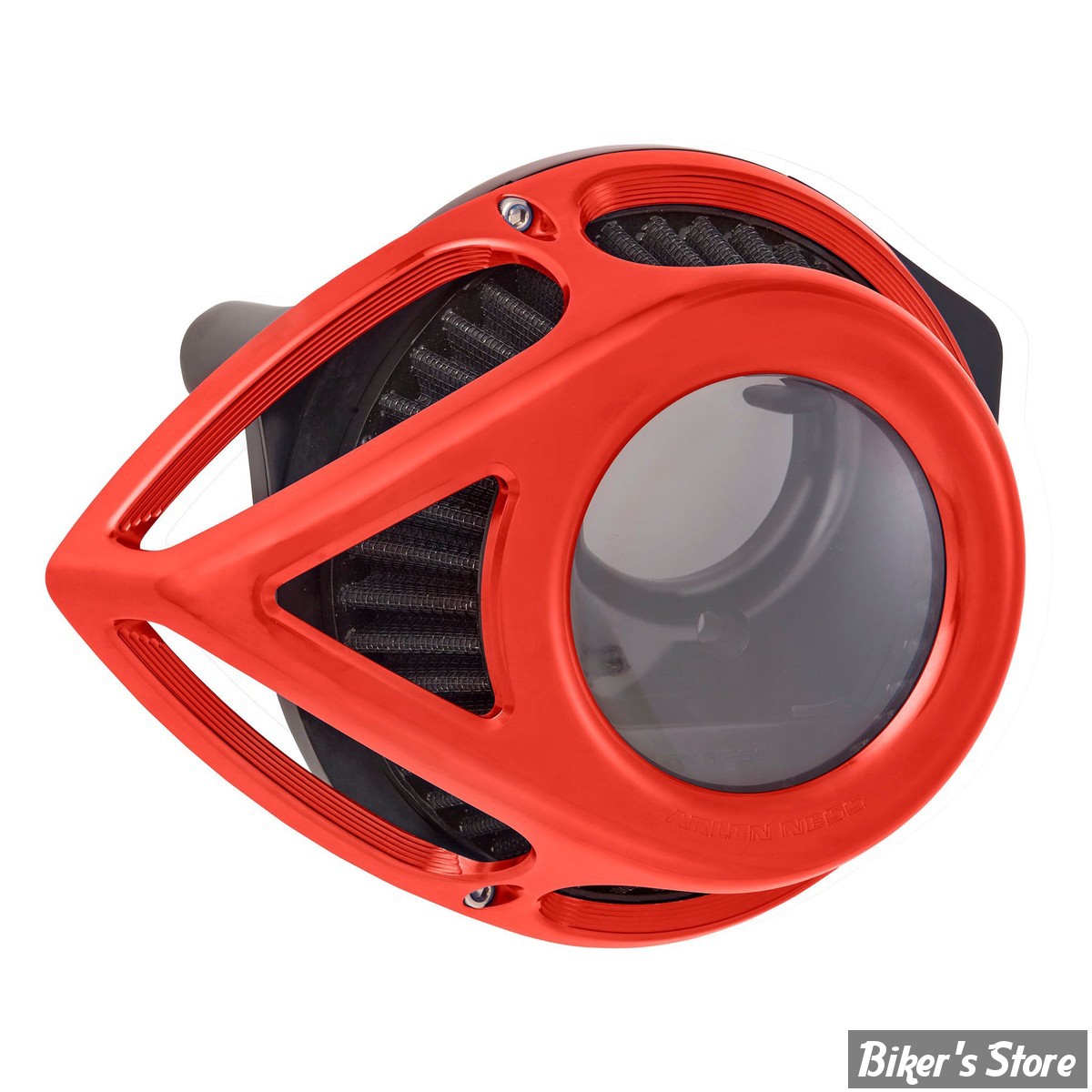 FILTRE A AIR - A.NESS - MILWAUKEE EIGHT 2023UP - CLEAR TEAR AIR CLEANER - FINITION : ANODISE ROUGE - 600-246