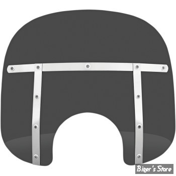 Pare brise détachable - MEMPHIS SHADES - Memphis Fats - DÉCOUPE DE PHARE DE 5"3/4 à 7" - Hauteur 13" / 33cm - FUMÉ NOIR FONCÉ - MEM31110
