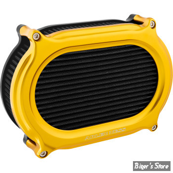 FILTRE A AIR - A.NESS - MILWAUKEE EIGHT 2023UP -  Stage II Oval Upgrade air cleaner kit - FINITION : GOLD - 600-209