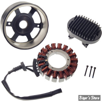 SYSTEME DE CHARGE - SOFTAIL  M8 2018UP - DRAG SPECIALTIES - REGULATEUR NOIR - 2112-1518