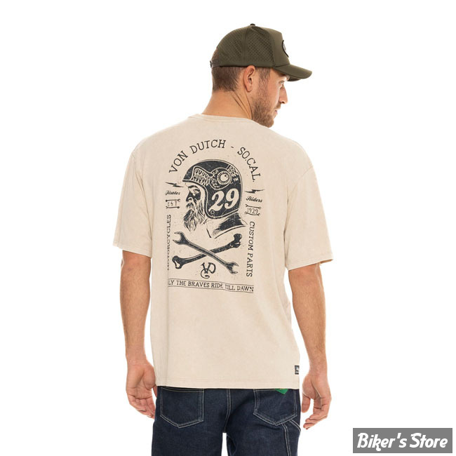 -TEE-SHIRT - VON DUTCH - Brave t-shirt - BEIGE - TAILLE XL