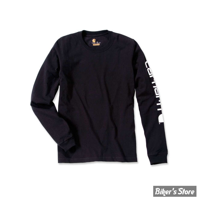 TEE-SHIRT MANCHES LONGUES - CARHARTT - LOGO - NOIR - TAILLE L