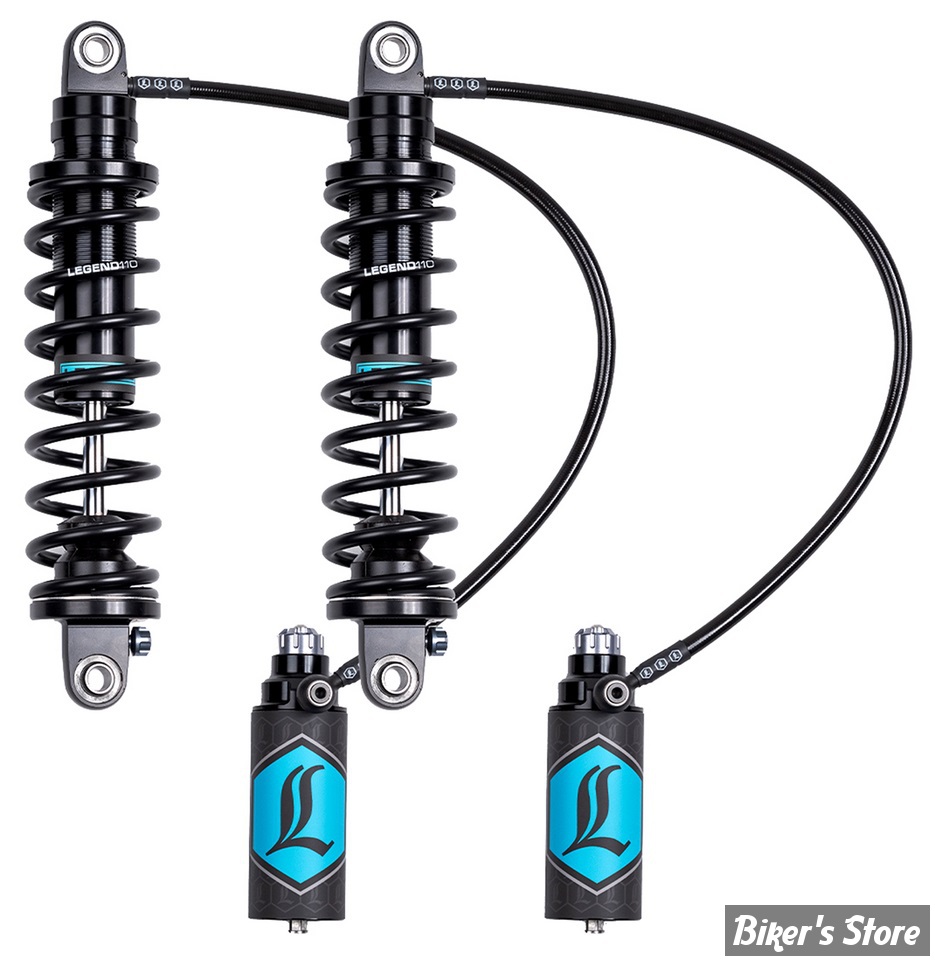 AMORTISSEURS - 13" / 33.02CM - LEGEND AIR - REVO ARC Remote Reservoir FL Coil Suspension -  TOURING 2014UP - NOIR - 1310-1886