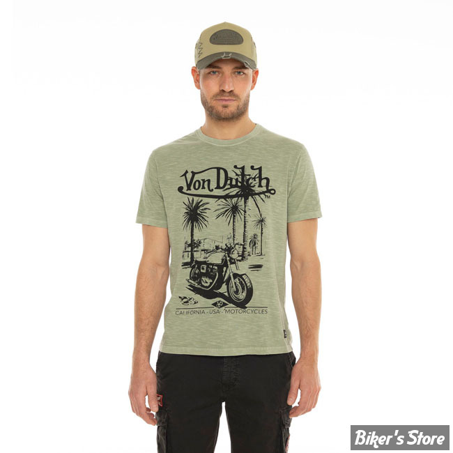 -TEE-SHIRT - VON DUTCH - Socal t-shirt - OLIVE - TAILLE XL