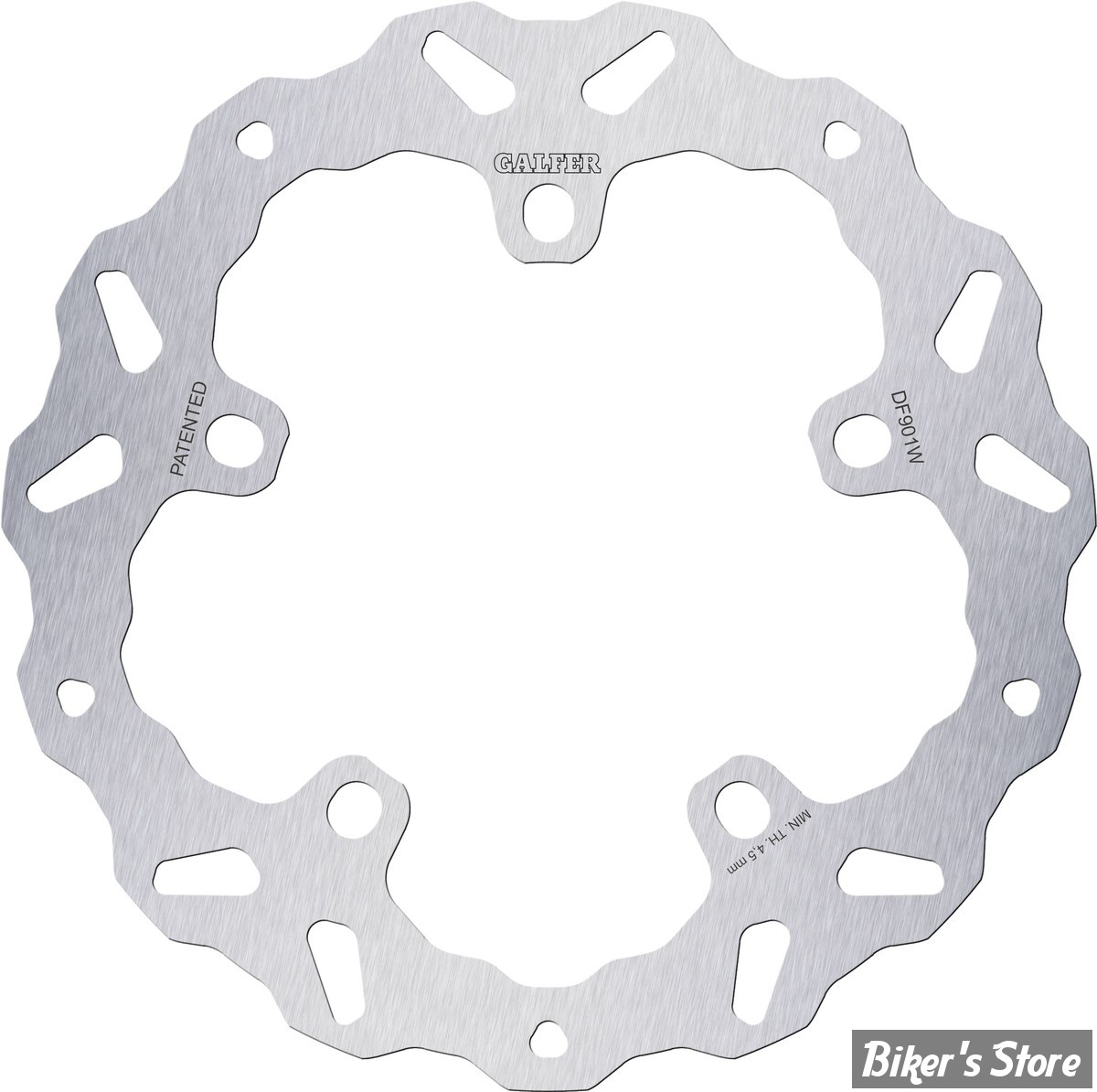 DISQUE AVANT - 12.6" - OEM 41500158A - Galfer DF901 Wave Solid 12.6 - WAVE - FIXE - GAUCHE OU DROIT - ACIER INOX - DF901W