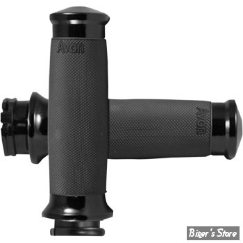 POIGNEES AVON - AVON CUSTOM CONTOUR GRIPS - NOIR / EMBOUT : NOIR - 955926 / CC-86-ANO