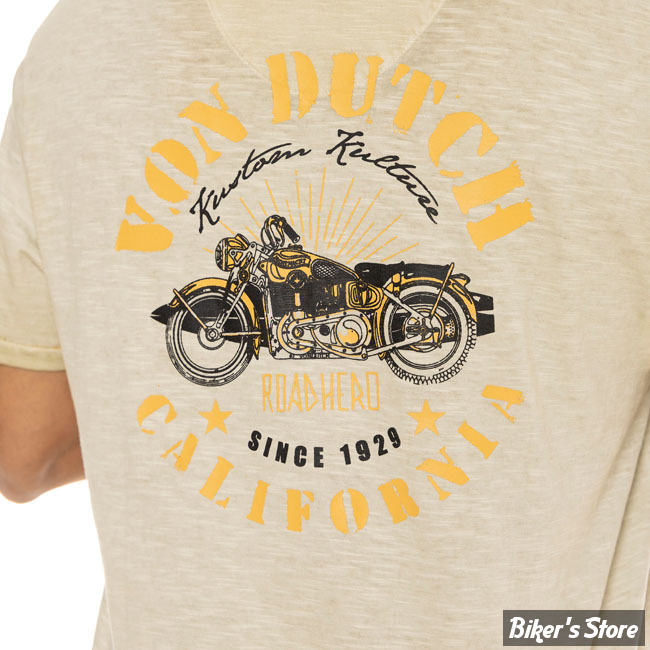 -TEE-SHIRT - VON DUTCH - Hero t-shirt - BEIGE - TAILLE XL