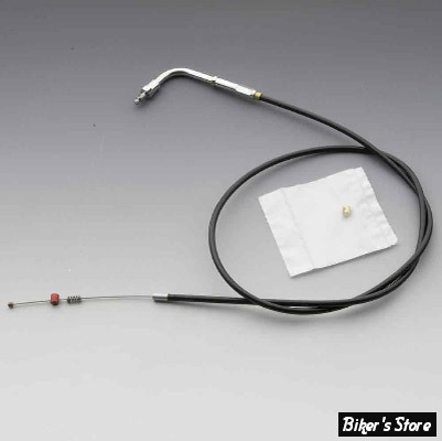 CABLE DE RETOUR POUR BIGTWIN & SPORTSTER 96UP - LONGUEUR : 87.60CM - OEM 27000004 - BARNETT - NOIR - 101-30-40053-06