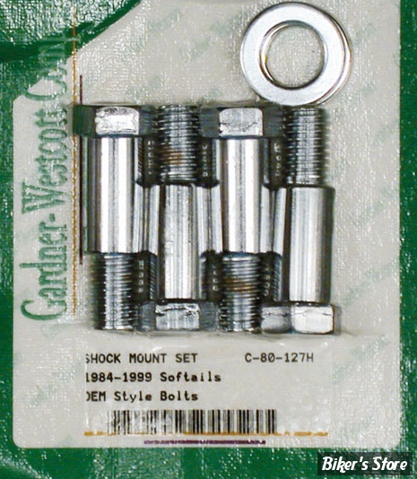 FIXATION D' AMORTISSEURS SOFTAIL 84/99 - OEM 4074 / A / 6724 - GARDNER WESCOTT - CHROME - (NEUF: NI REPRIS, NI ECHANGEE)