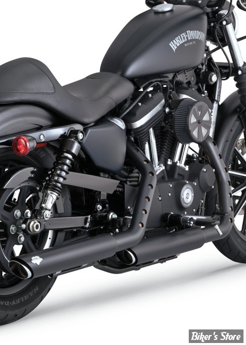  Silencieux Vance & Hines Twin Slash - Sportster 14up - PCX - Noir - 46361