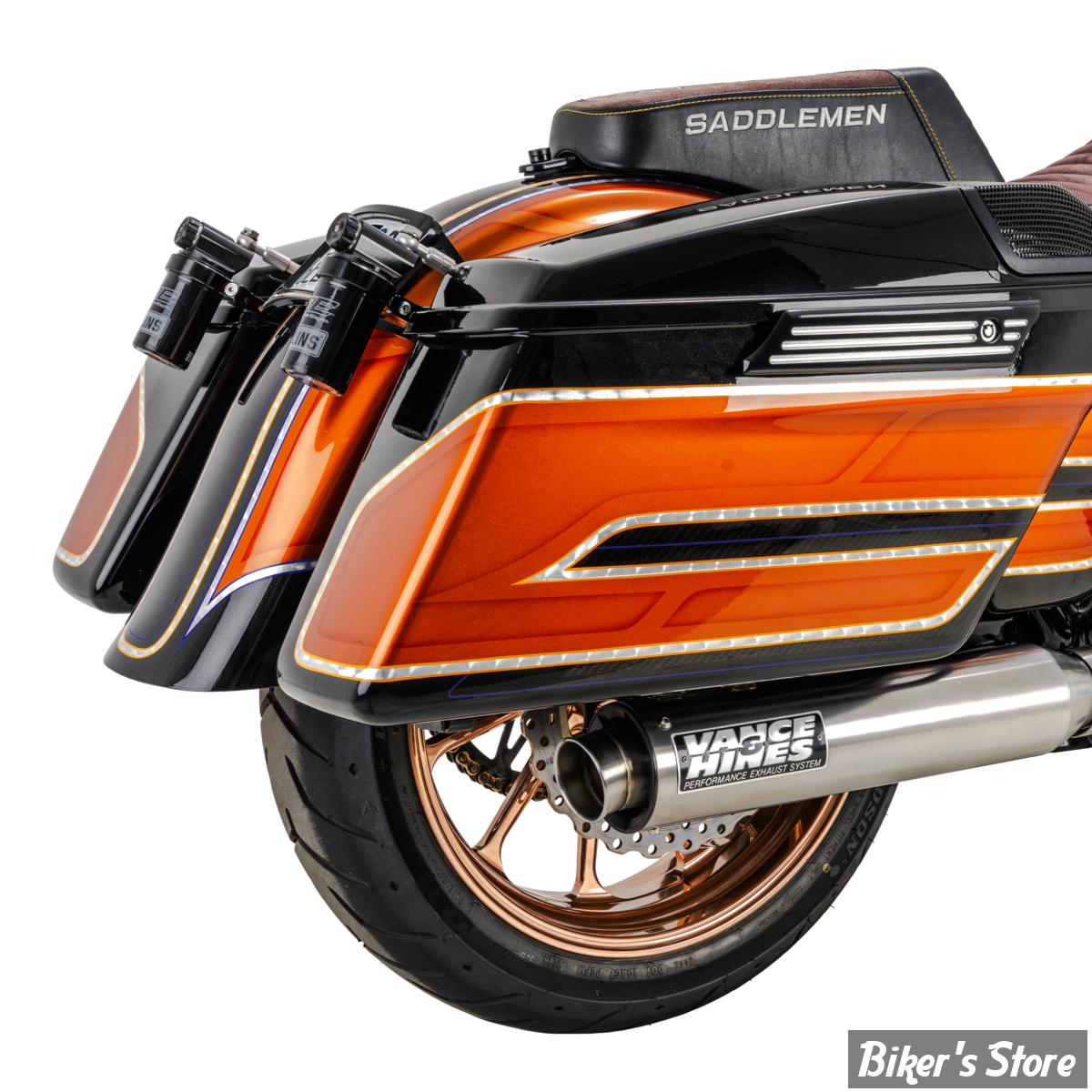 -  ECHAPPEMENT - VANCE & HINES- TOURING 17UP MILWAUKEE-EIGHT® - 2 EN 1 - SUPERSPORT 2-1 EXHAUST - BRUSHED - 27345