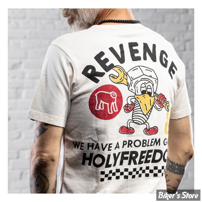 TEE-SHIRT - HOLY FREEDOM - REVENGE - OFFWHITE - TAILLE L