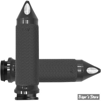 POIGNEES AVON - MEMORY GRIPS - TIRAGE ELECTRONIQUE TBW - DIAMETRE : 1.5" / MEDIUM - SPIKE - FINITION : NOIR - MF-63A-AN-FL-SP