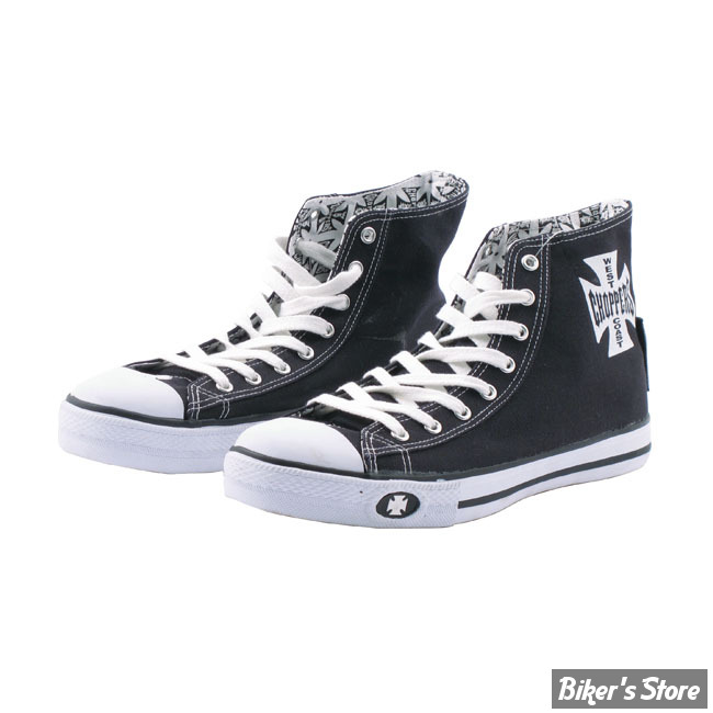 CHAUSSURES - WCC - WARRIOR HI TOPS - NOIR / BLANC - POINTURE 36