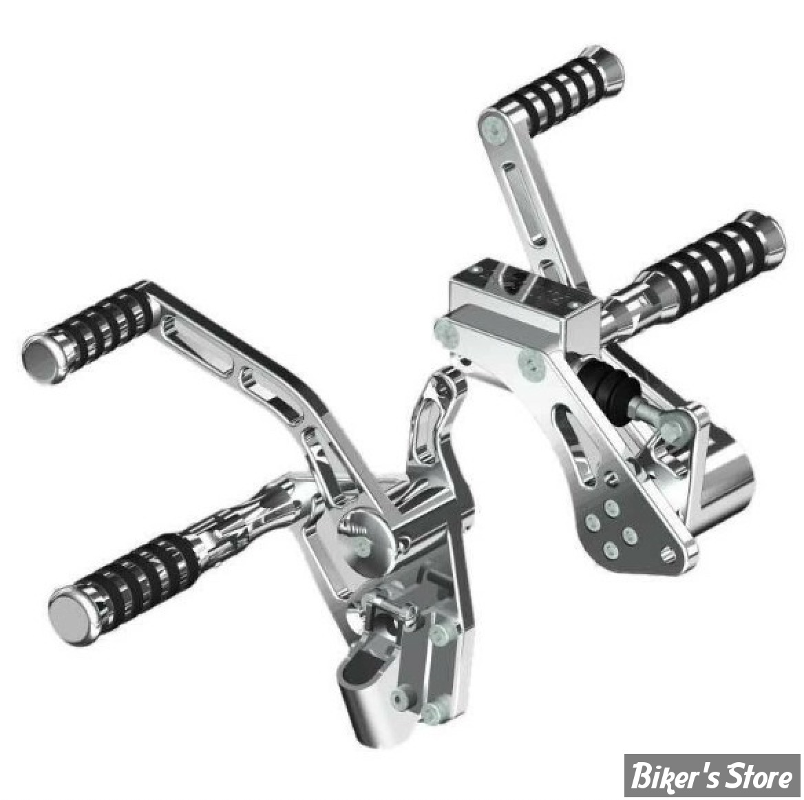 - COMMANDES AVANCEES - SOFTAIL 00/06  - RICK'S - BILLET ALUMINIUM - LONGUEUR :+ 2" -  REPOSES PIEDS : O'RING - POLI - 50-1000000-1