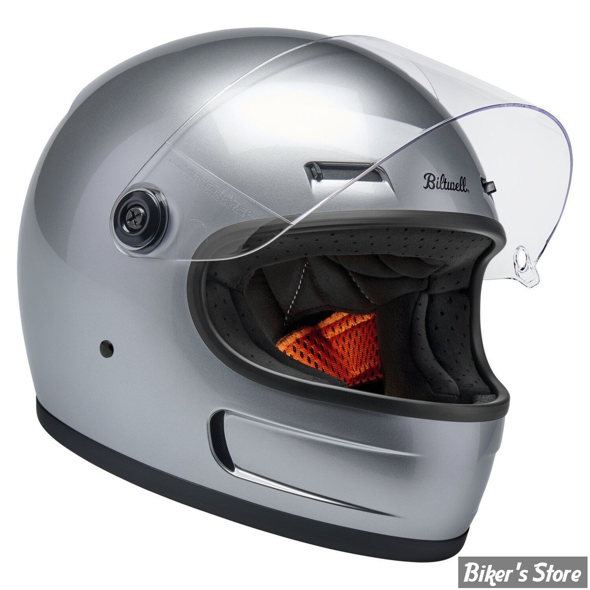 CASQUE INTEGRAL - BILTWELL - GRINGO SV / ECE R22.06 - ARGENT BRILLANT - TAILLE S